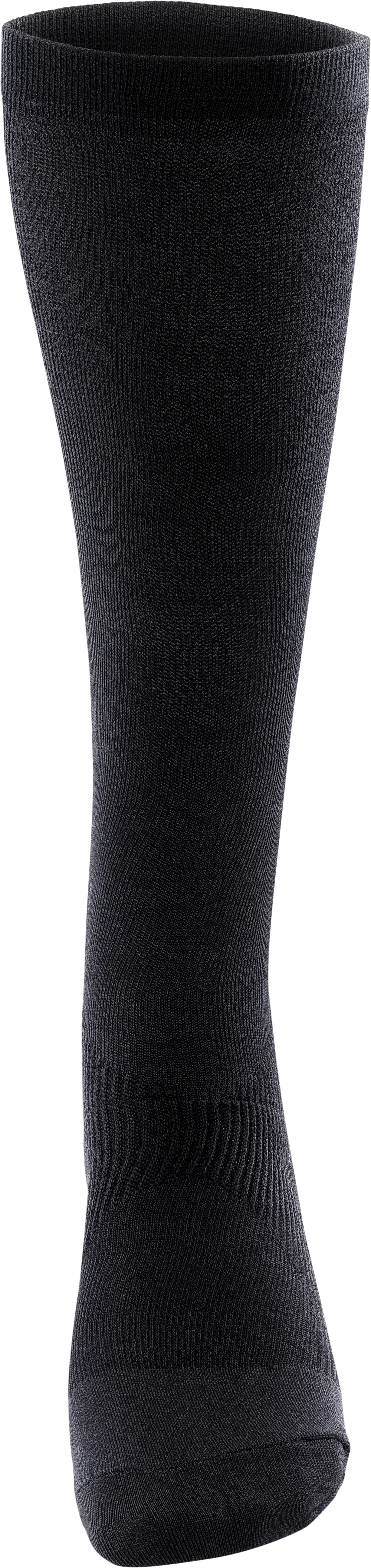 Siltera Contouring Socks — calf-length compression for circulation, illuminated by soft rose backlight